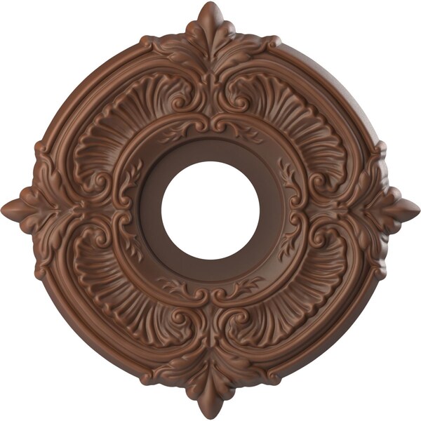 Ekena Millwork Attica PVC Medallion (Canopies up to 5"), 13"OD x 3 1/2"ID x 3/4"P, Universal Aged Metallic Rust CMP13ATDRU - main